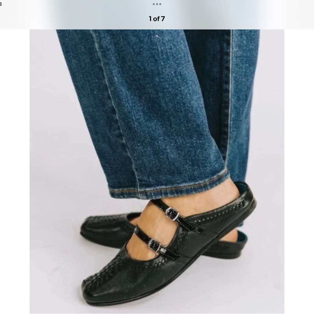 Free People Black Double Strap size 36.5